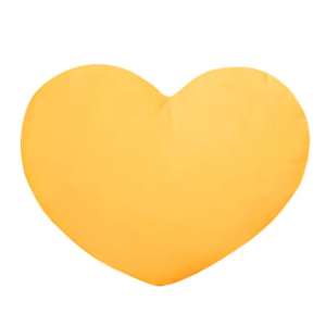 Coussin coeur d'amitié très doux jaune
