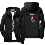 Veste automne Univers Coeur homme noire