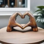 Décoration cœur coréen en résine