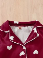 pyjama rouge et blanc pour filles