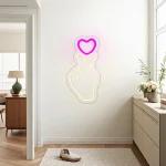 Design élégant néon LED coeur