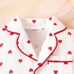pyjama enfant détail coeurs rouges
