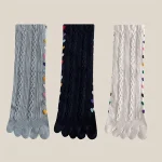 chaussettes orteils coeur gris noir beige