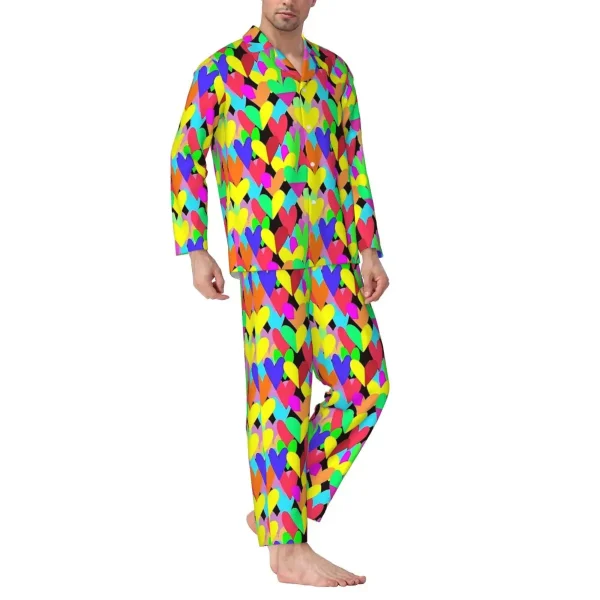 pyjama coeur homme multicolor vibrant