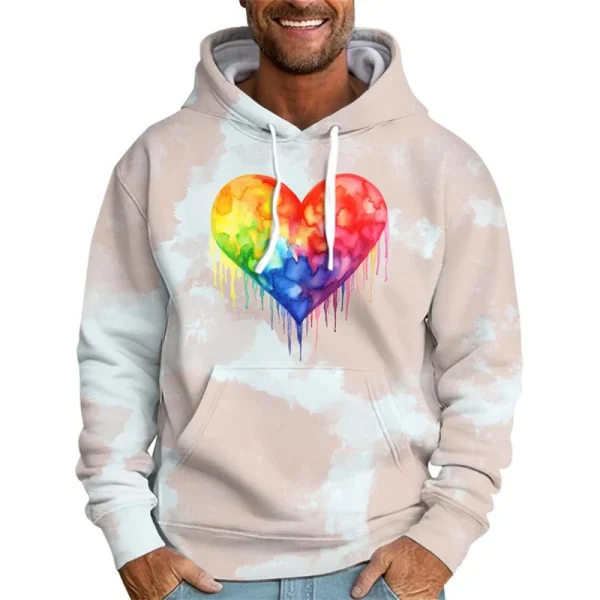 Hoodie Sweatshirt coeur 3d fondant