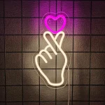 Néon LED coeur symbole amour coréen