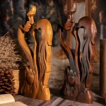 Sculpture bois et coeur