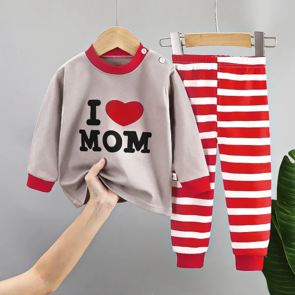 pyjama coeur de coton pour enfant J'aime maman