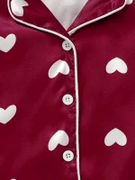 confort pyjama coton cœurs