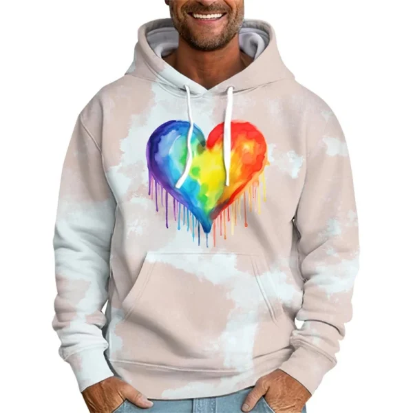 hoodie sweatshirt coeur 3d sanglant