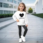 cadeau sweat coeur Love Princess fillette