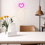 Symbole d'amour coréen en néon LED