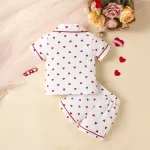 habits enfant coeurs rouge blanc