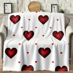 Ambiance chaleureuse couverture multi coeurs