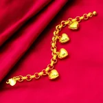 bracelet or jaune coeur