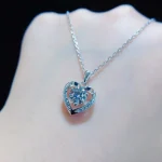 bijou Coeur or blanc diamant