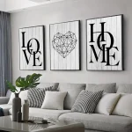 art déco coeur noir décoratif
