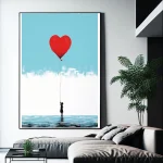 Art urbain ballon coeur