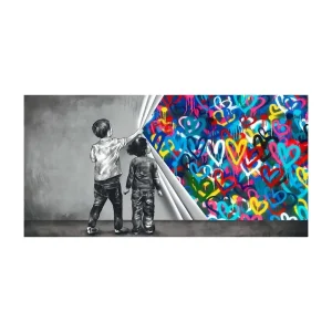 tableau art cœur enfants