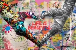 Graffiti Street Art canvas imprimé main Life