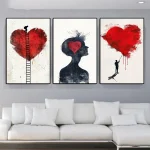 tableau moderne coeur échelle