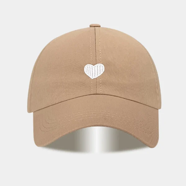 casquette coeur queue de cheval tan blanc