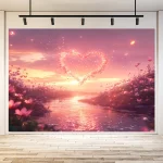 murale coeur paysage