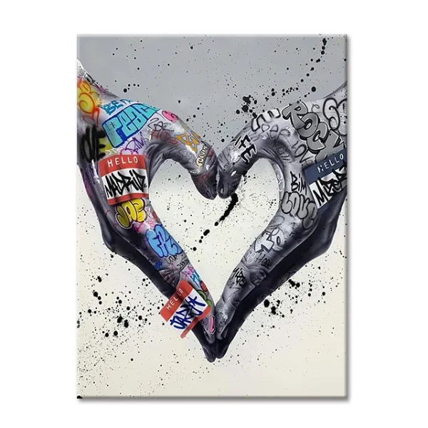 Canvas Original coeur Street Art
