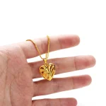 collier coeur de pêche luxe