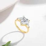 Bague coeur or précieuse