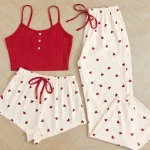 pyjama mignon blanc rouge
