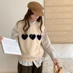 vêtement laine coeur