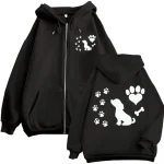 sweat à capuche chien coeur