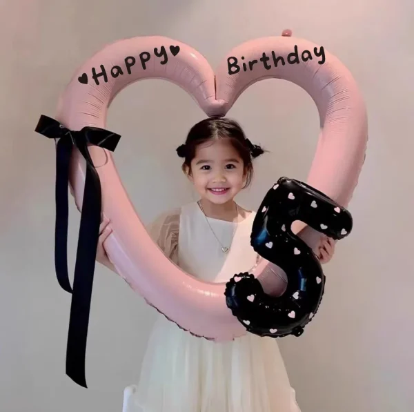 ballon coeur anniversaire party 1 à 10 ans