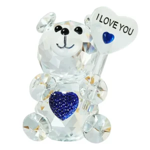 Figurine crystal ours coeur I Love You