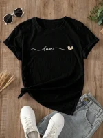 Plus Size ligne noir coeur