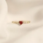 bague coeur en zircon