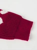 pull à motif coeur femme