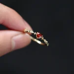 bague or et argent coeur