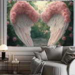 murale coeur et ailes d'ange