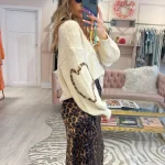 manches lanterne cardigan Y2K