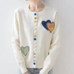 cardigan coeur pour femme