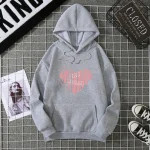 plus-size coeur rayé hoodie