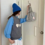 débardeur pure laine coeur