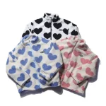 veste élégante réversible coeur automne