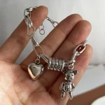 Bracelet jonc coeur chic