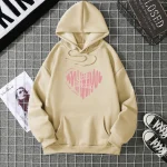 style décontracté hoodie coeur