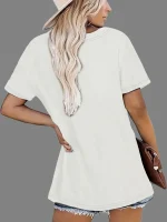T shirt ample infini coeur blanc