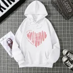 sweat femme à motif coeur rayé