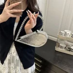 sac demi coeur avec pierres
